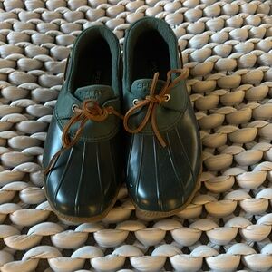 Sperry rain shoes green size 8.5